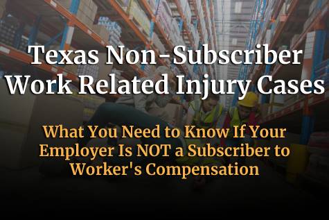 texas no suscriptores de compensación a los trabajadores